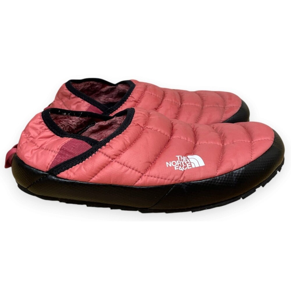 The North Face Thermoball Traction V Mule Slippers Womens 8 Pink Quilted Shoes